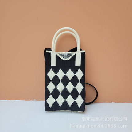 2025 New Mobile Phone Bag, Fashionable Handbag, Large Capacity Woven Portable Casual Work Clothing High-End Bag, Small Bag