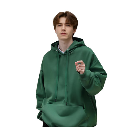 350g Hooded Sweatshirt for Men and Women, Spring & Fall Hooded Pullover Top, Loose Couple Outwear, Casual Pure Cotton, Printable