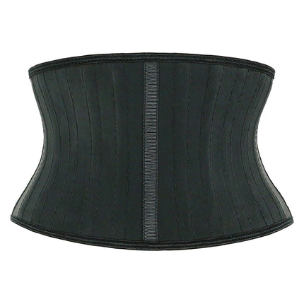 18cm short sports belly belt 25 bone three rows 9 hook matte leather rubber waist waist plastic belt cross border