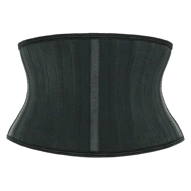18cm short sports belly belt 25 bone three rows 9 hook matte leather rubber waist waist plastic belt cross border