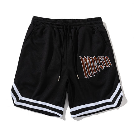 Summer Fashion Sports Shorts Outer Wear High Street Hip Hop Letter Embroidered Wide Leg Sports Pants American Shorts Wholesale