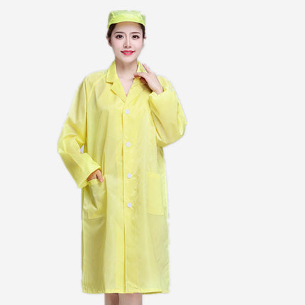 Anti-static clothing, lab coat, blue and white dust-free clothing, dust-free clothing, electric work clothing, dust-proof clothing, yellow electrostatic clothing, work uniform