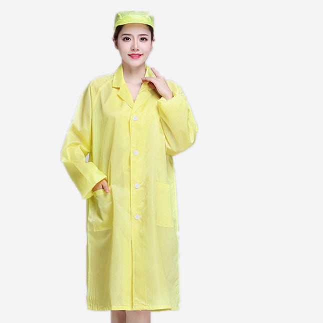 Anti-static clothing, lab coat, blue and white dust-free clothing, dust-free clothing, electric work clothing, dust-proof clothing, yellow electrostatic clothing, work uniform