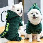 Factory four-legged dark green dinosaur (sleeve non-threaded) / L back length 35cm