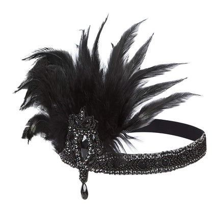 European and American Vintage Hair Band 1920 Great Gatsby Inspired Feather Headband Cocktail Party Hair Accessories