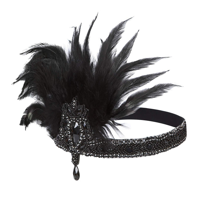 European and American Vintage Hair Band 1920 Great Gatsby Inspired Feather Headband Cocktail Party Hair Accessories