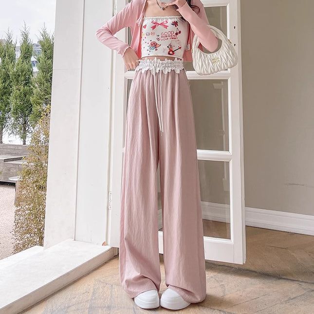 This Year's Popular Pants~ Lace Wide-Leg Pants for Women 2025 New Spring Straight Loose Yamamoto Pants