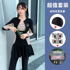 Swimming cap + waterproof bag + 100 pink mirror + na 2522-hei xing / S recommendation 35-42.5kg