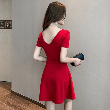 Nightclub sexy dress new night show work clothes elegant goddess Fan Night shop waist slimming dress