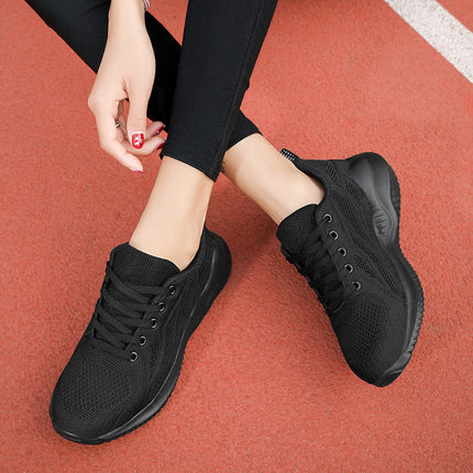 Large Size Sneakers Women's Spring and Summer New Flat Mesh Women's Shoes Women's Running Shoes Hollow Upper Casual Shoes