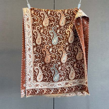 2025 New Autum Retro Fashion Cashew Flower Printed Scarf Warm and Cold Scarf Fashionable Multi-Functional Shawl