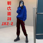 Burgundy spring and autumn elastic style / S