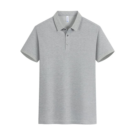 High-Quality Ice Silk Short-Sleeved Polo Shirt with Custom Printed Logo, Summer Breathable Lapel Quick-Drying Work Clothes, Work Clothes Printing
