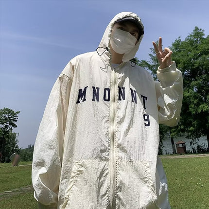 Boys Summer New Sunscreen Clothing Solid Color All-match Breathable Lightweight Loose Casual Fashion Skin Clothing Youth Trend