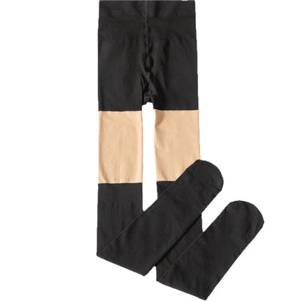 Fake thigh leggings three-stage leggings bottoming pantyhose stitching fake thigh knee socks spring and autumn light leg god