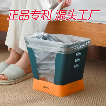 Can adjust the size of the extended trash can does not pick the bag garbage bag does not fall off the universal folding paper basket household