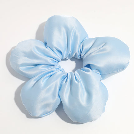 Elegant and Cute Sponge Large Intestine Ring, Fashionable Girly Hair Ring, Ponytail Hair Rope, Flower Holiday Style Hair Accessory