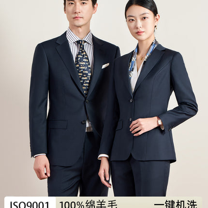 Machine Washable Semi-linen Lined Suit suit Men's High-end Business Dress 100% Wool Suit Men's Pure Wool Jacket