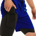 Kd60010 fake two-piece shorts-blue / Xs (domestic size m)