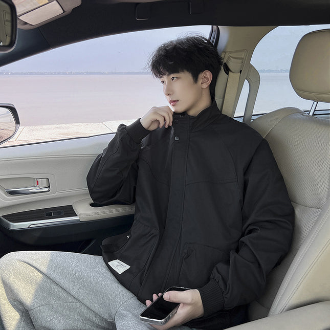 plus size Men's Windproof Baseball Suit Rush Clothes Spring and Autumn Plus Fat Plus Plane Jacket Trendy Loose Casual Jacket