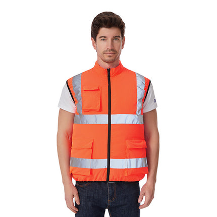 Summer Cooling Air-Conditioned Clothing, Vest, Clothes with Fan Cooling on the Back, Labor Protection Clothing for Welders with Reflective Strips