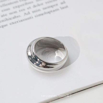 Japanese and Korean-style Irregular Geometry Exquisite Ring Titanium Steel Electroplated Overlapping High-grade Sense Ring Female Niche Color-free Accessories