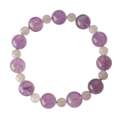 Xiaohongshu's Popular Nine Purple Fire Natural Amethyst Bracelet, Tianshan Green Bead Bracelet, Jewelry Wholesale for Stall Selling