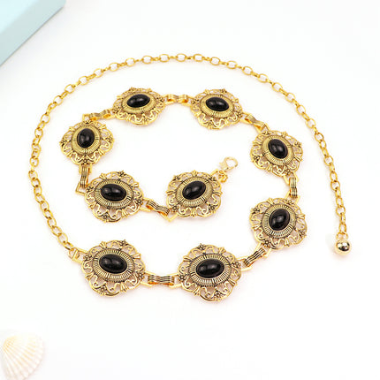 Cross-border Bohemian retro waist belt chain fashion Joker hollow waist chain clothing accessories wholesale