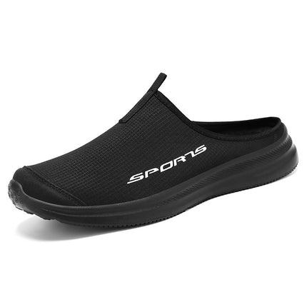 Men's Shoes New Style Slippers Breathable Lightweight Casual Shoes Autumn Simple Half-Slip Soft Sole Slip-On Shoes Men's Wholesale