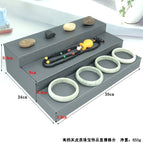 High-end jewelry broadcast station (leather gray) / Please see picture detailed size