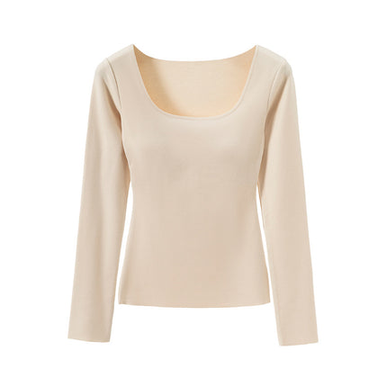 0811 Base Layer Shirt with Chest Pad, Comic Cup Autumn Clothing, Warm Inner Wear, Long-Sleeved Top, Inner Wear, Muscle Base Layer, Winter Fleece-Lined