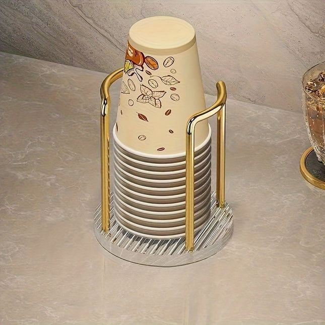 Acrylic Paper Cup Holder Disposable Cup Picker Straw Cup Desktop Storage Rack Household Coffee Tea Cup Rack