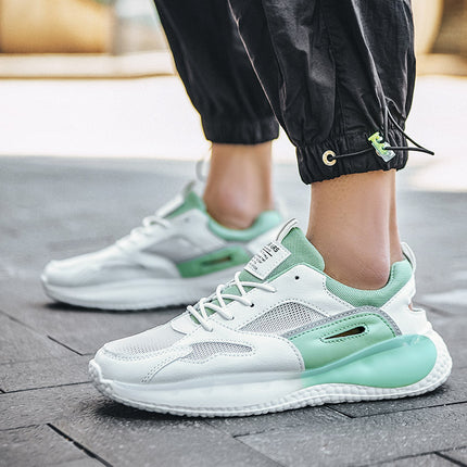 2024 New Summer Popular Men's Mesh Breathable Youth Thick-Soled Casual Sports Shoes Trendy Running Shoes for Men