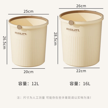 Trash Can Household 2025 New Large Capacity Bathroom Toilet Living Room Kitchen Bedroom Office Large Waste Paper Basket