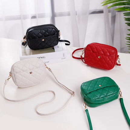 ladies bag classic embroidered rhombus mobile phone bag frosted texture caviar small square bag crossbody shoulder bag batch