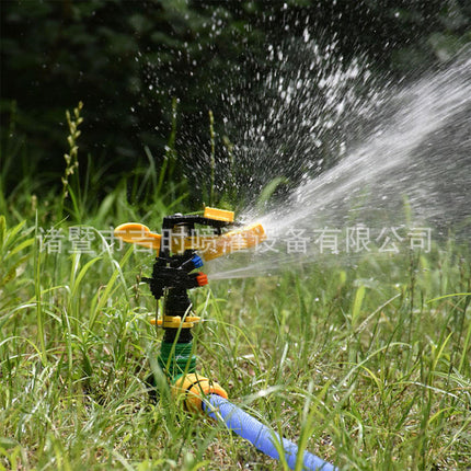 4 minutes 6 adjustable plastic alloy rocker arm 1 inch nozzle automatic rotation sprinkler bird garden lawn watering spray irrigation