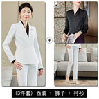 White suit + 8180 white pants + 6836 black shirt / S