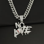 Gold Pendant with 40cm Diamond Cuban Chain
