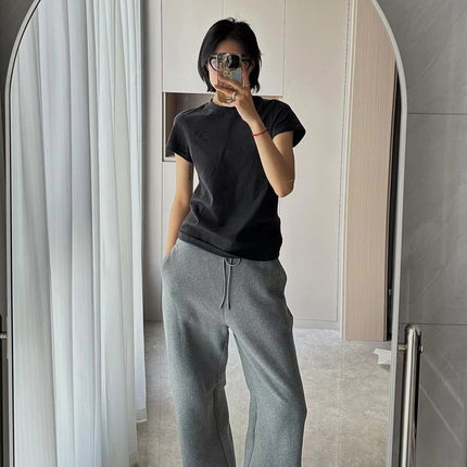 Niche alrig * t Design Narrow Waist Arc Banana Pants Women's Lazy Style Leisure Loose Drawstring Thickened Wei Pants