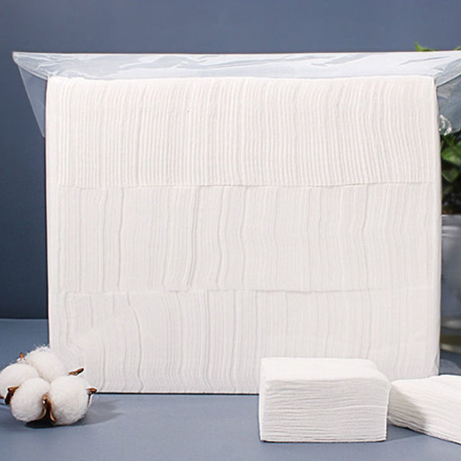 Snow Moisturizing Embroidery Cotton Pads, Makeup Remover Pads, Double-Layer Thickened Cotton Pads, 500 Pieces, for Beauty Instrument Cleansing