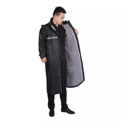 Enlarged Long Reflective Raincoat Men's Labor Protection Coat Poncho Outdoor Safety Duty Hiking Printable logo Wholesale