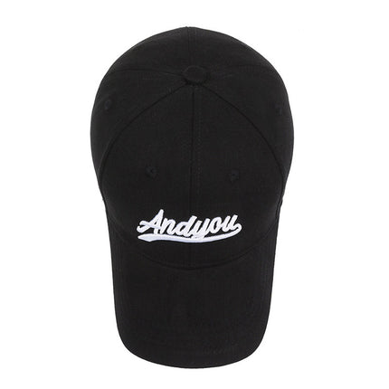 Japanese Style Casual Sanding Letter Embroidered Cap Women's Spring and Autumn Summer New Big Head Wide Brim Casual Baseball Cap