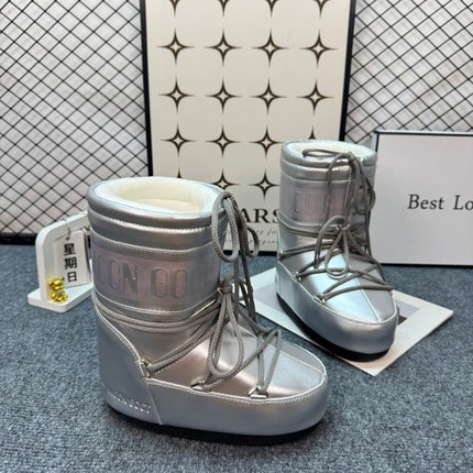 Celebrity Style Thick-Soled Colorful Moon Boots 2025 Winter New Long Ski Boots Warm Anti-Ski Boots for Women