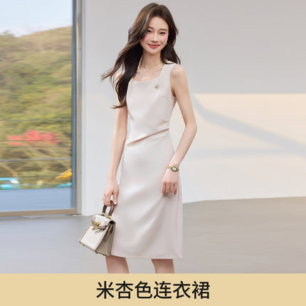 New Blue Suit Jacket Women's Suit dress Dress Two-piece Autumn and Winter Elegant Small Chanel Style Business Wear