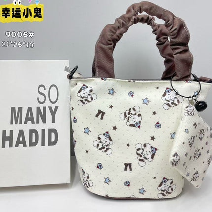 New Girls Handbag Storage Bag Cute Lunch Box Bag Handbag Mother Bag Korean Cartoon Bag Hand Bag