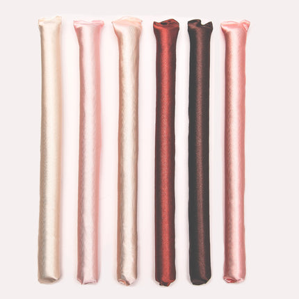 Amazon same lazy curling iron 25cm no heat curling iron set rubber six-color six-piece dish hair stick women
