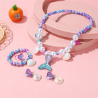Fishtail 5-piece set purple