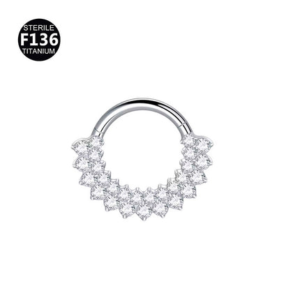 2024 new G23 titanium alloy tassel nose ring ear bone ring carved nose ring explosion puncture jewelry