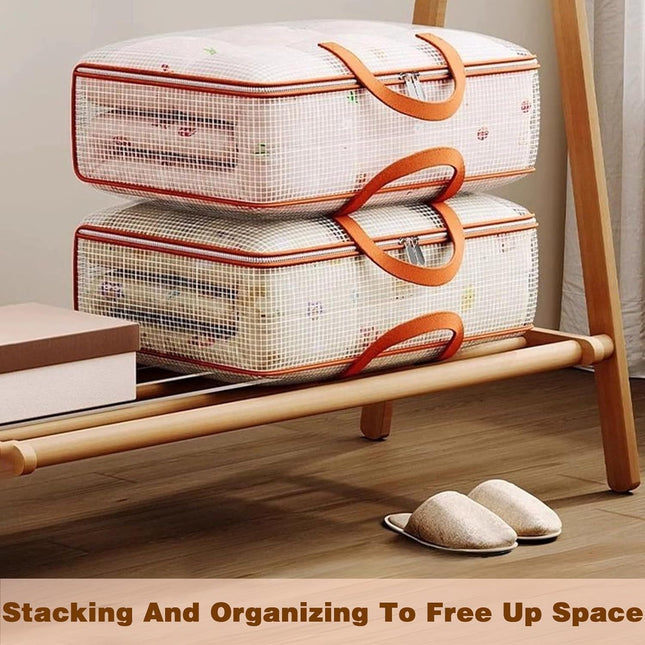 Pvc Mesh Quilt Storage Bag for Clothing, Luggage, Moving Packing Bag, Organizing Bag, Woven Bag, Moisture-Proof and Waterproof
