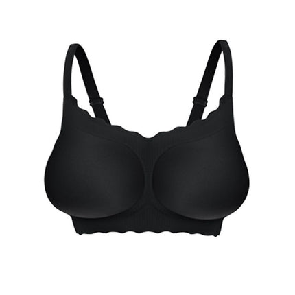 Expanded Cup Jelly Strip Soft Support Bra Women's Small Chest Gather-up Large No-mark Pure Desire Cartoon Chest Thickened Bra